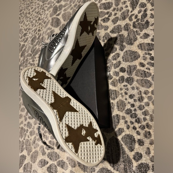 JIMMY CHOO “I want Choo” Miami Logo Liquid Metallic Low-Top Sneakers 🩶 - Picture 7 of 8